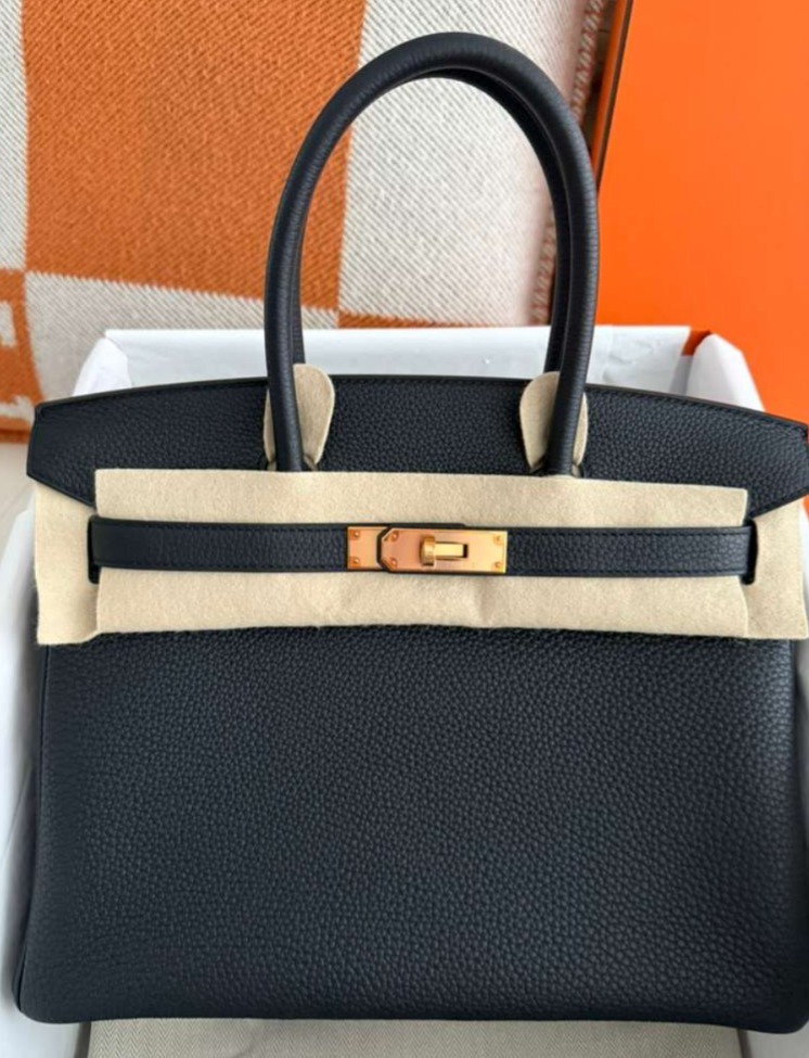 Birkin 30 Black Togo Rose Gold