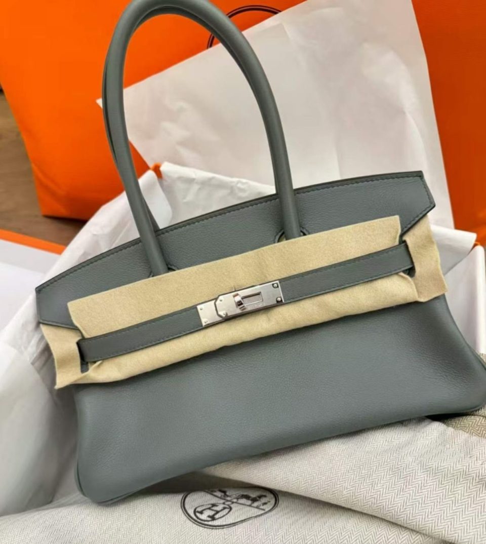Birkin Shoulder 29 Light Vert Amande Palladium