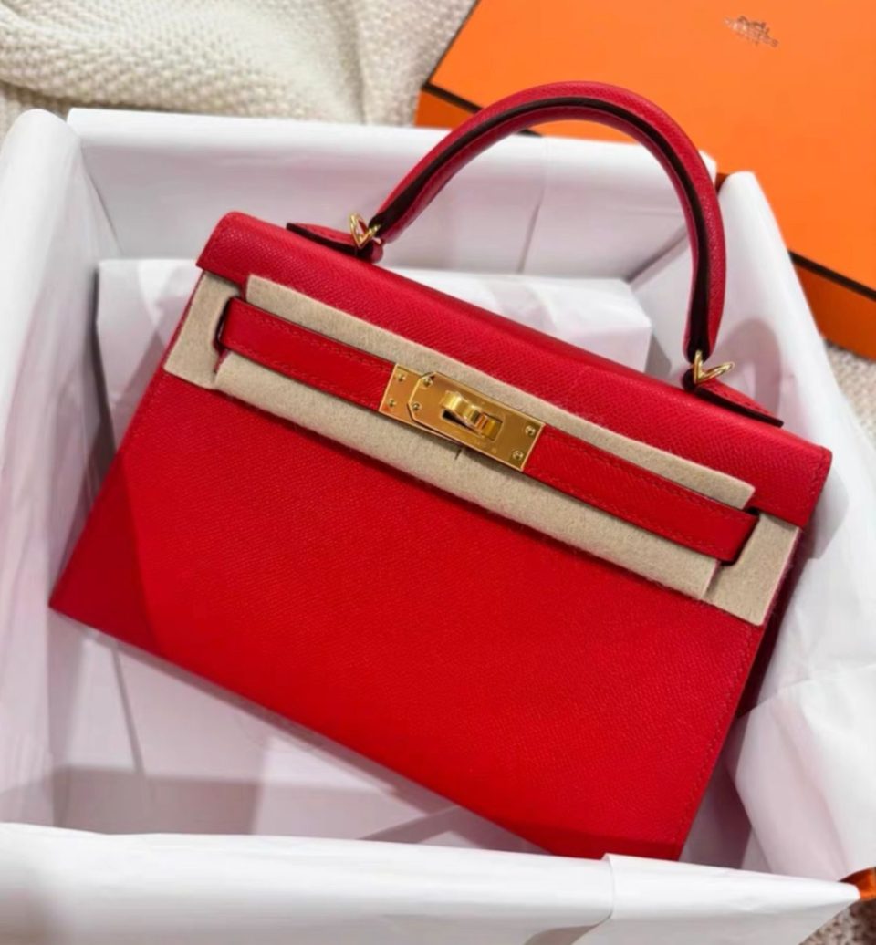 Kelly 20 Mini Rouge de Coeur Madame Gold