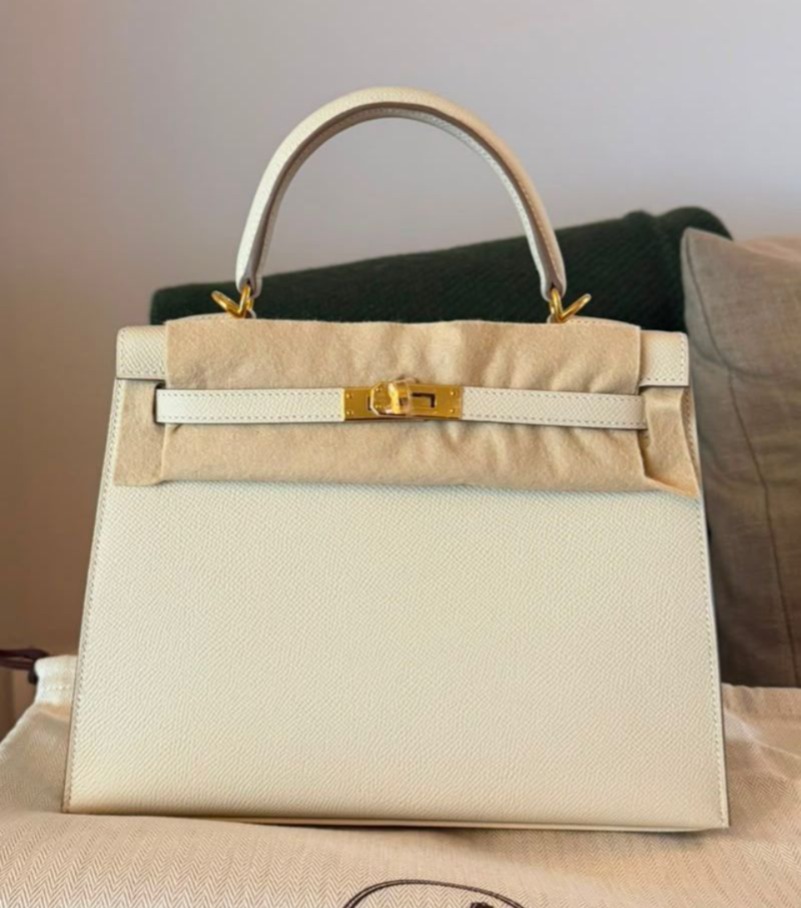 Kelly 25 Craie Epsom Gold