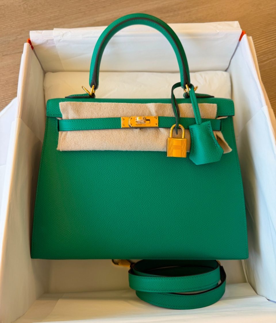 Kelly 25 Vert Jade Epsom Gold