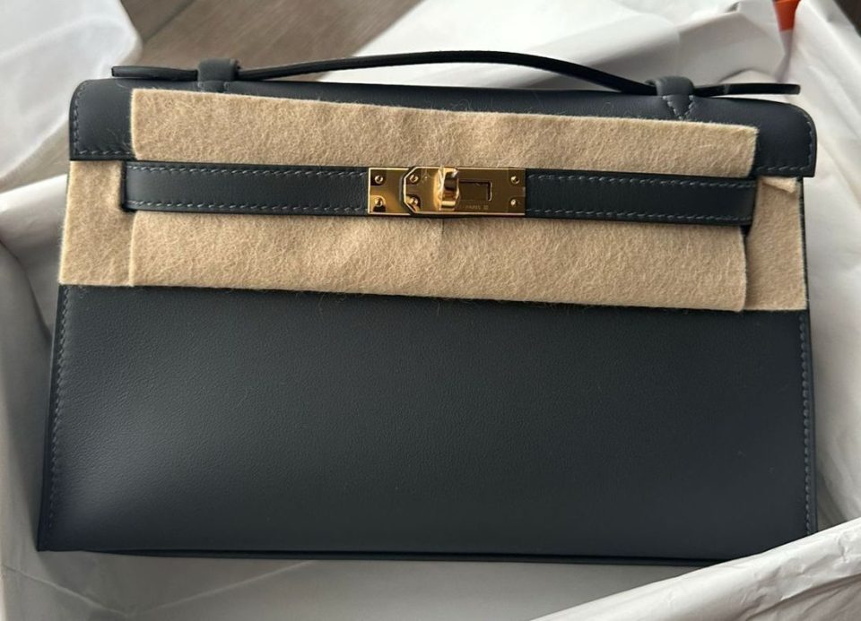 Kelly Pochette Gris Misty Swift Permabrass