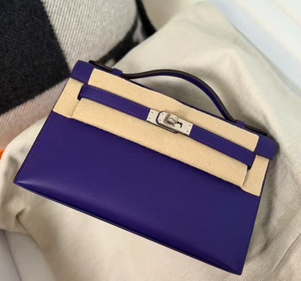 Kelly Pochette Purple Swift Palladium