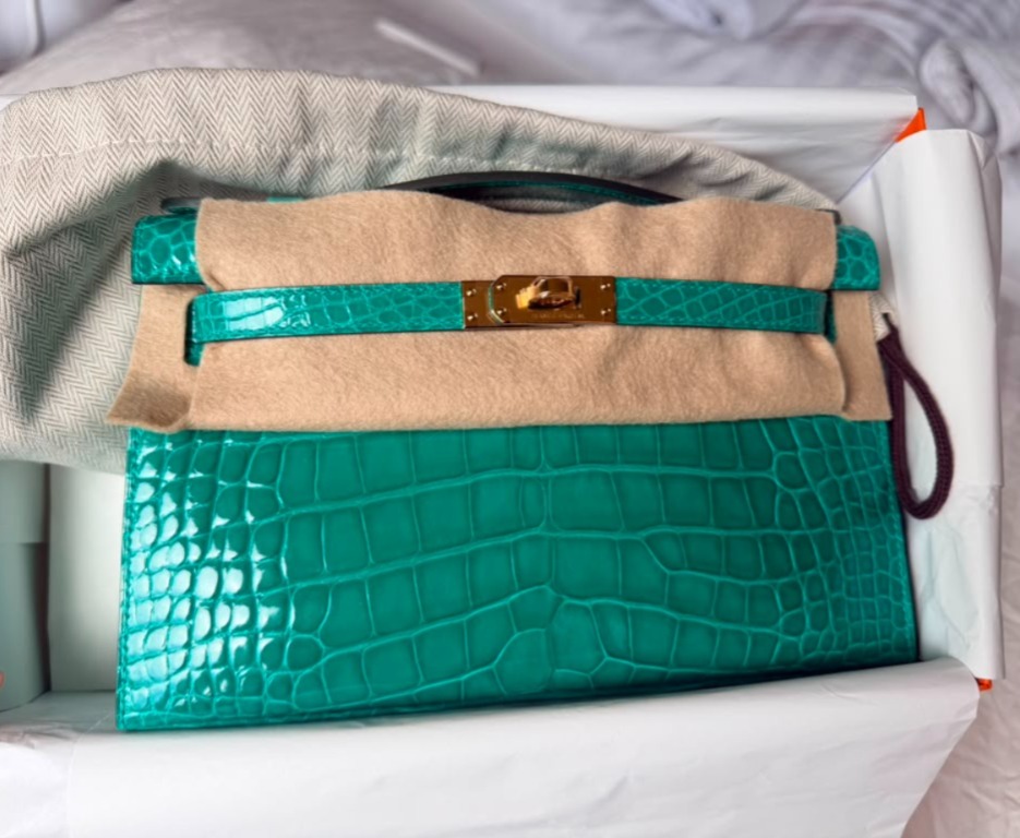 Kelly Pochette Vert Jade Gold