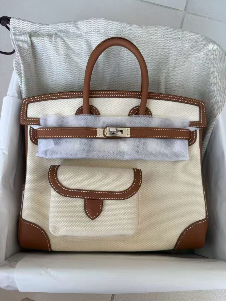 Birkin 25 Cargo Nata Gold Palladium