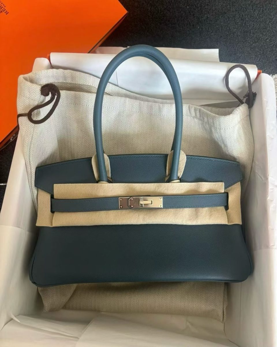 Birkin Shoulder 29 Blue Orange Palladium