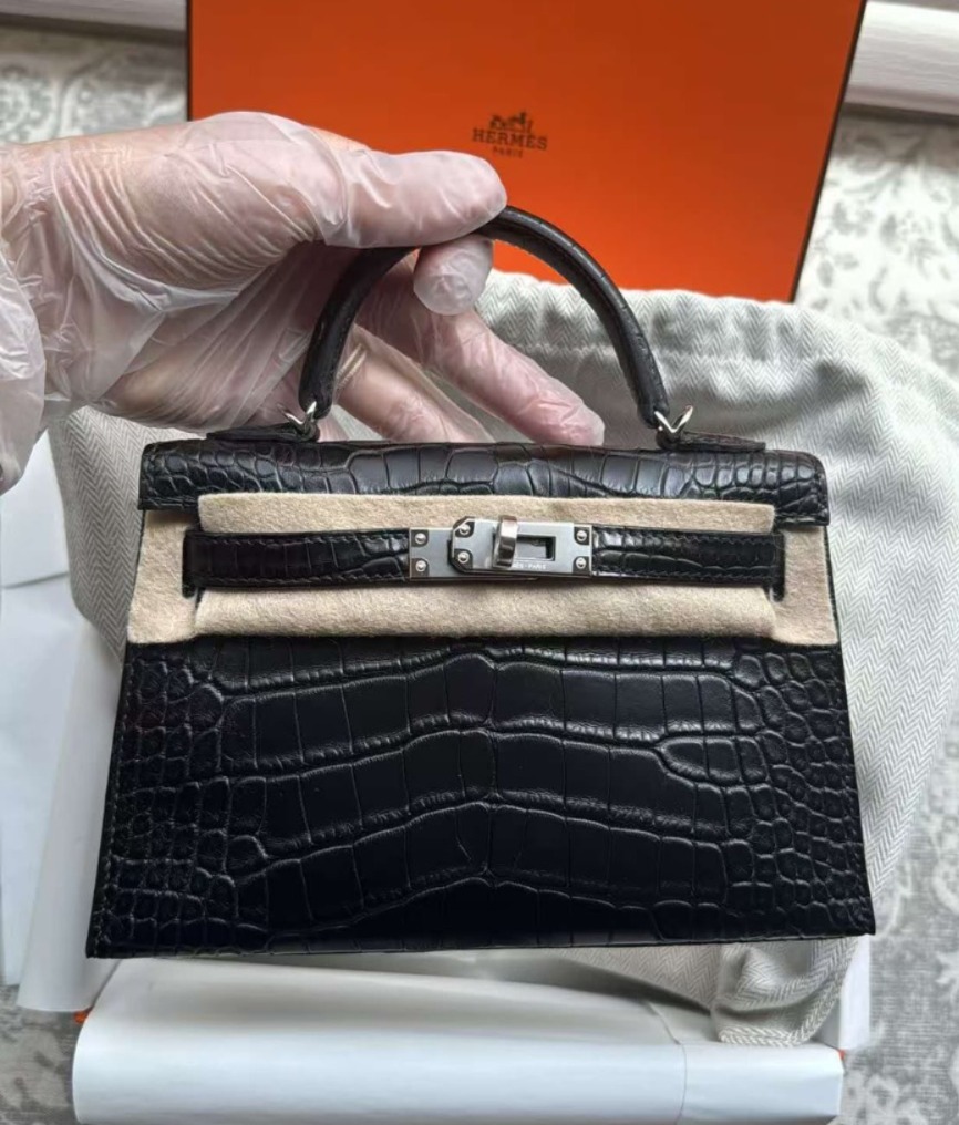 Kelly 20 Mini So Black Gris Perle Palladium
