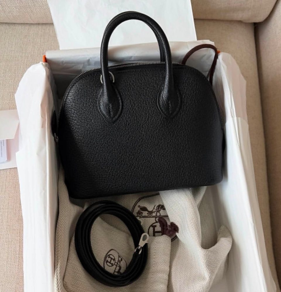 Mini Bolide Black Togo Palladium