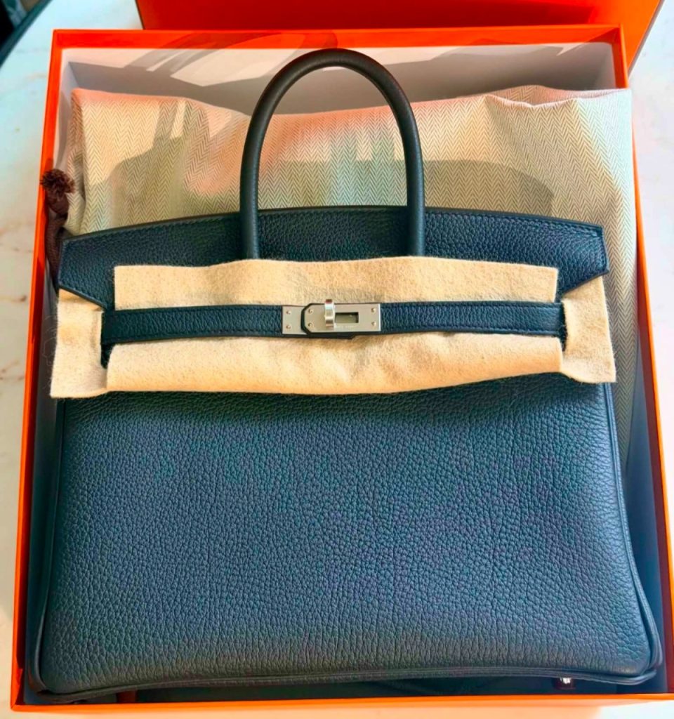 Birkin 25 Black Togo Brushed Palladium