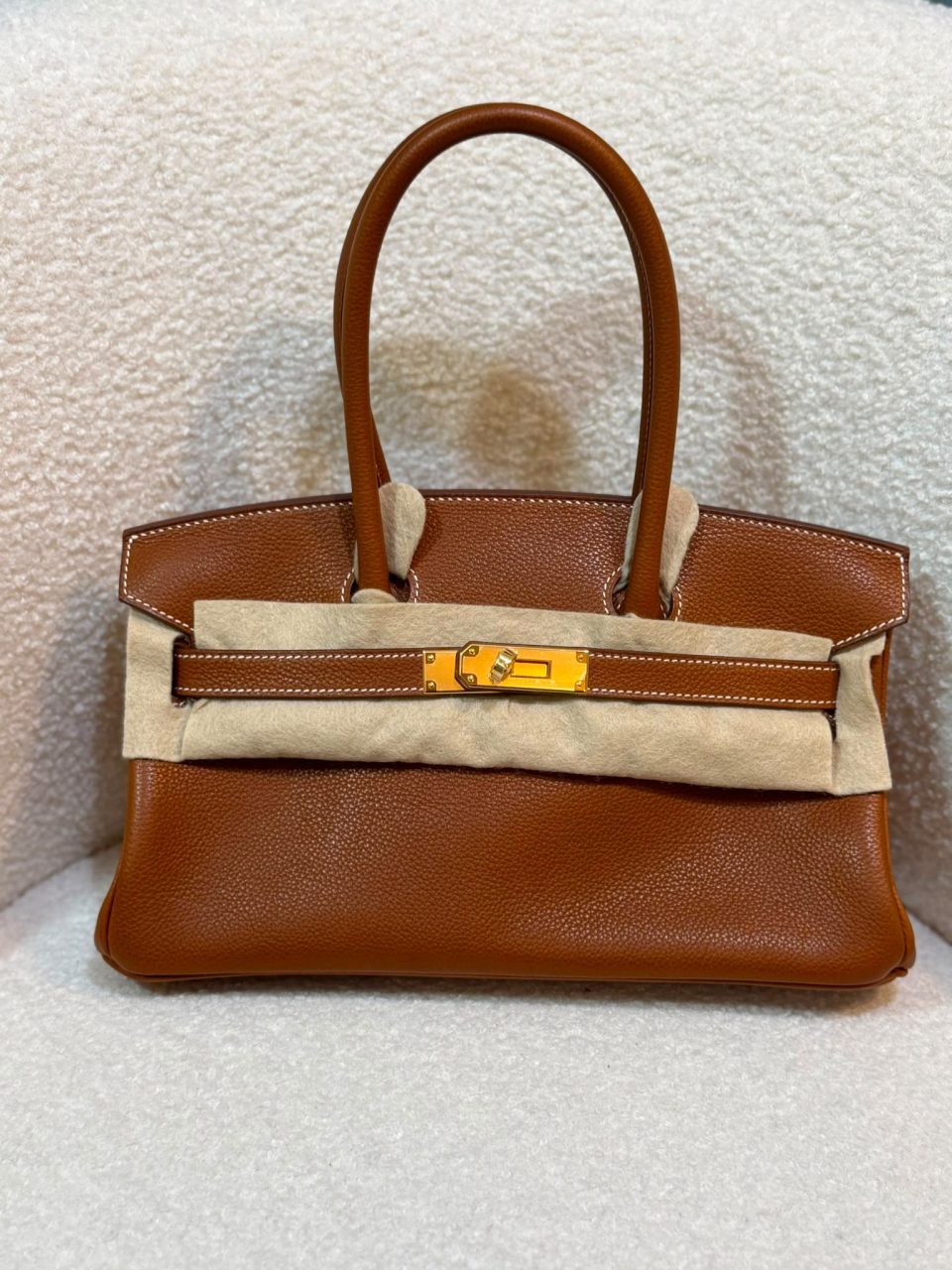 Birkin Shoulder 29 Fauve Barenia Gold