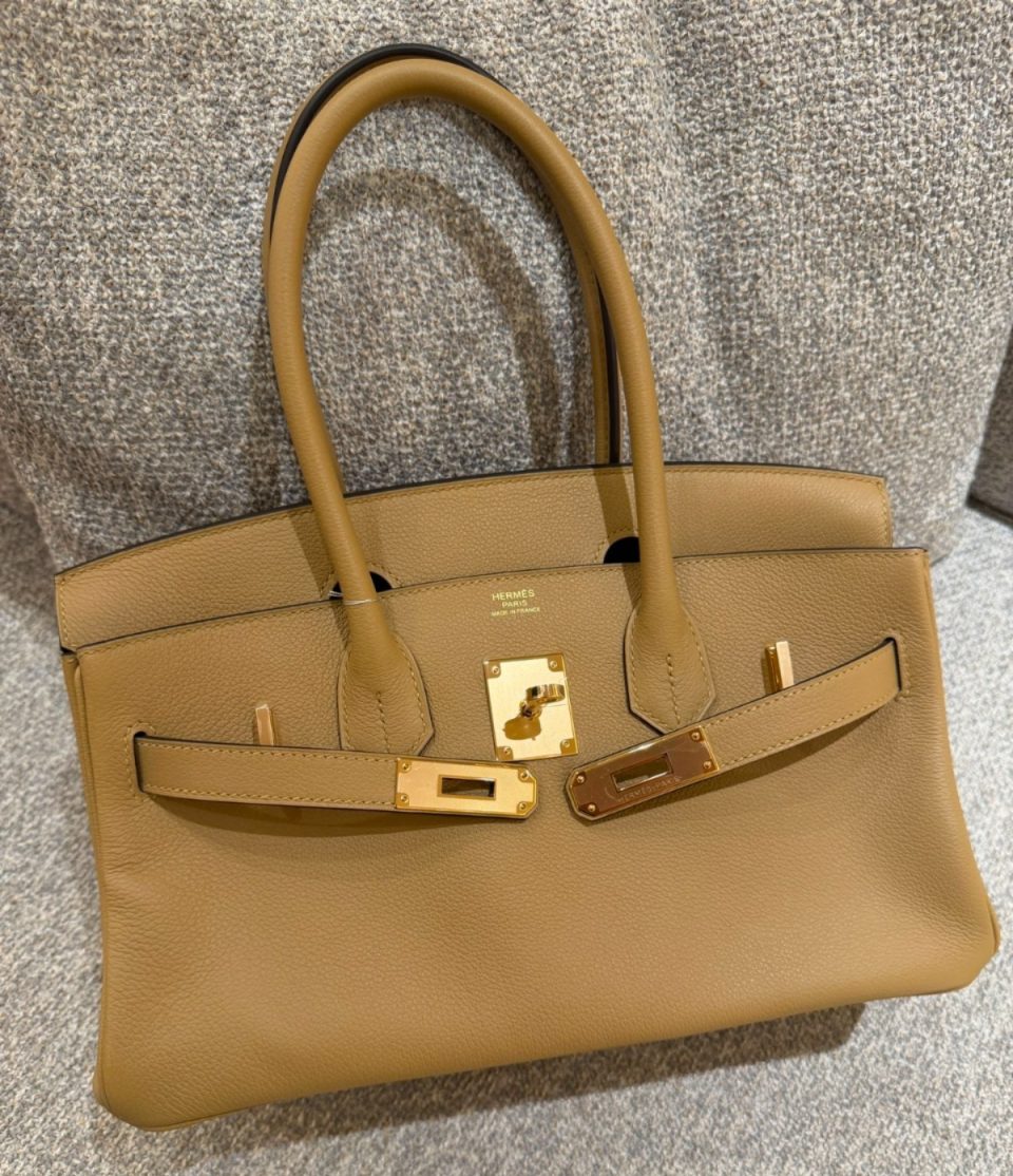 Birkin Shoulder Poussiere Permabrass
