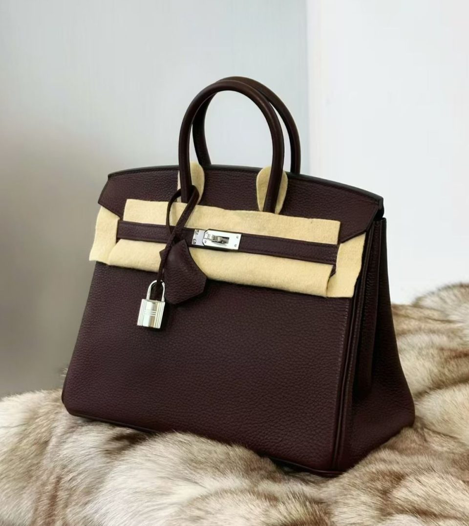 Birkin 25 Rouge Sellier Togo Palladium