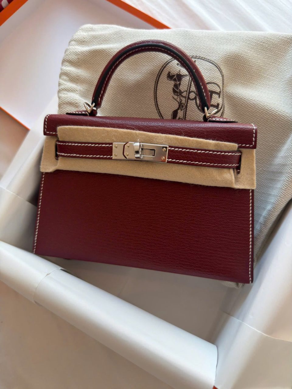 Kelly 20 Mini HSS Rouge H Bordeaux Palladium