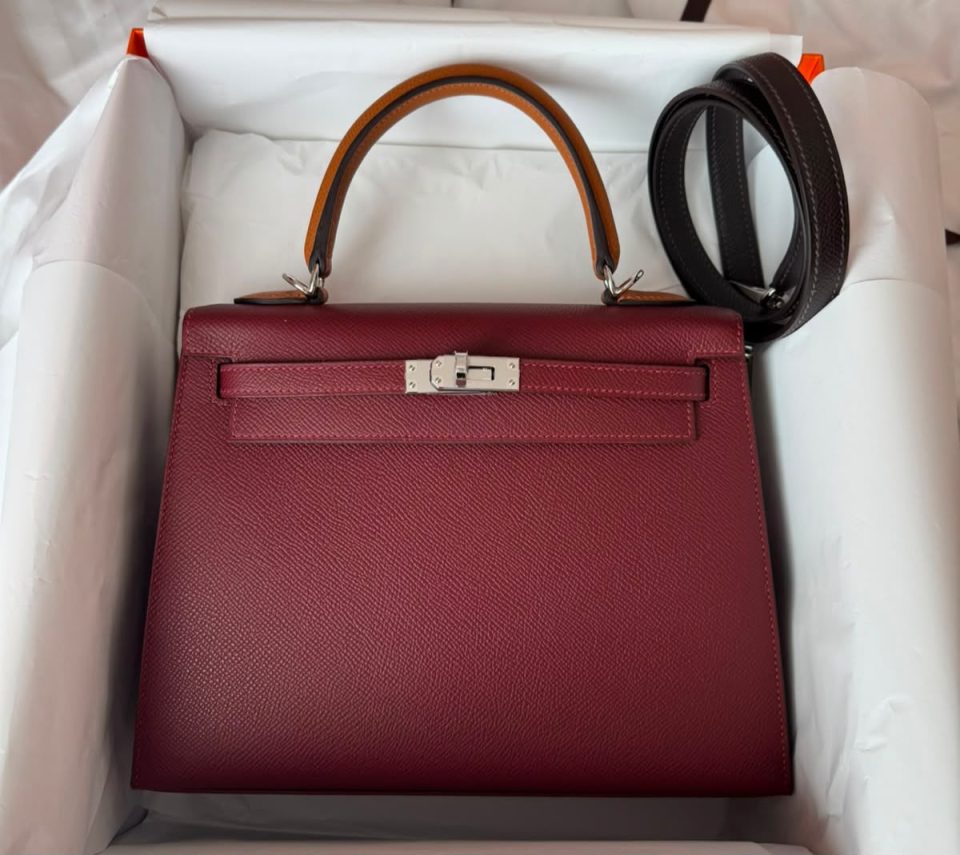 Kelly 25 Tricolor Rouge H Gold Bai-Brun Palladium