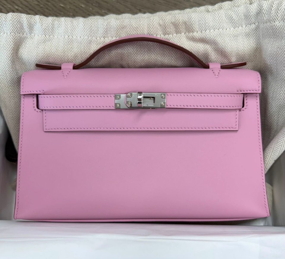 Kelly Pochette Mauve Sylvestre Swift Palladium
